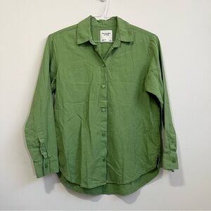 Abercrombie & Fitch Green Button-Down Shirt